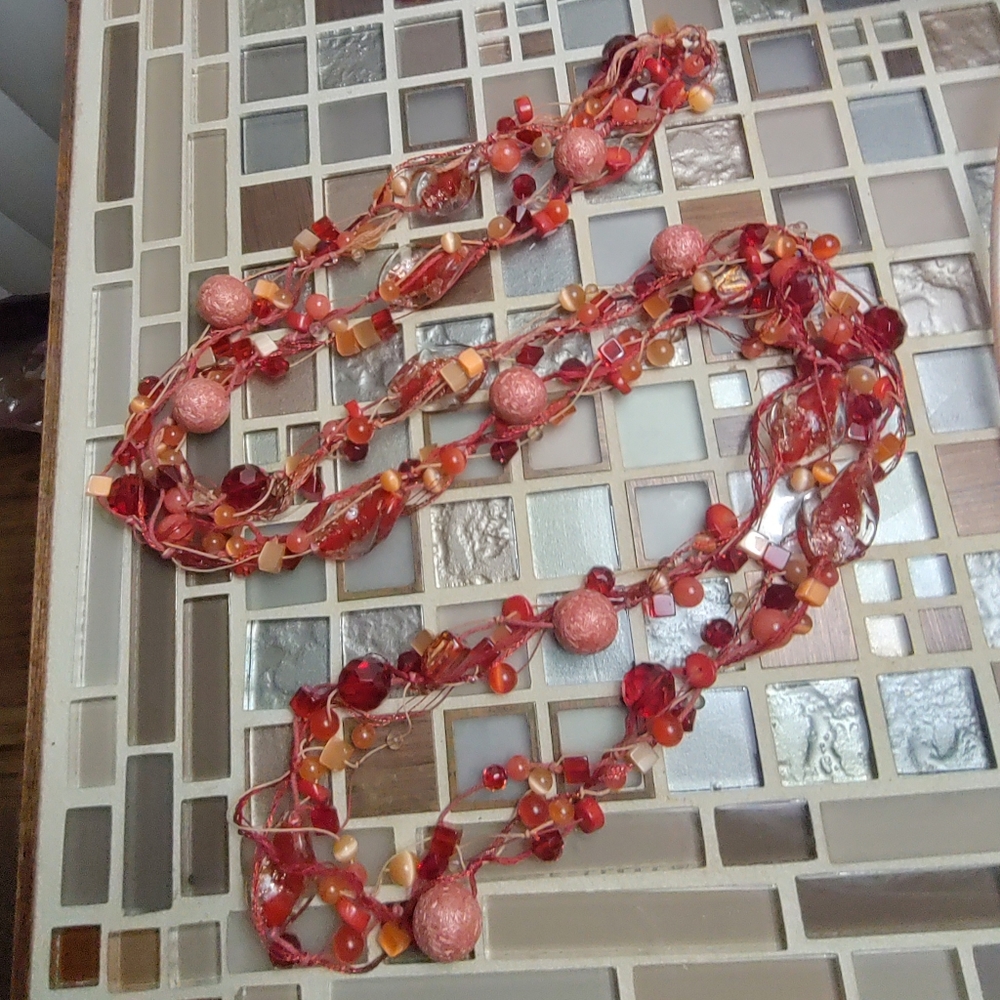 Vintage Artsian Multi-Colored Glass necklace